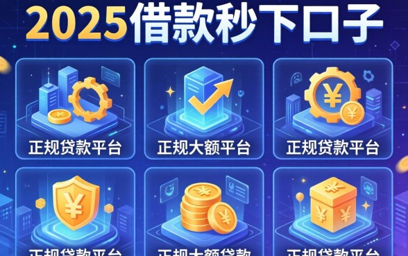 2025借款秒下口子，整理五个正规大额贷款平台