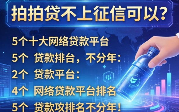 拍拍贷不上征信可以吗，归纳5个十大网络贷款平台排名不分先后