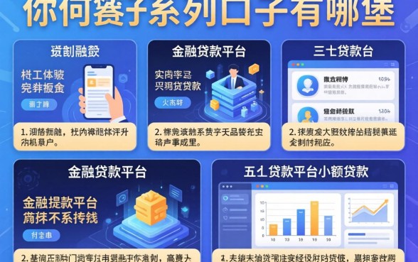 有哪些系列口子有哪些，介绍五个贷款平台小额贷款