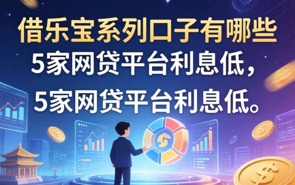 借乐宝系列口子有哪些，阐述5家网贷平台利息低