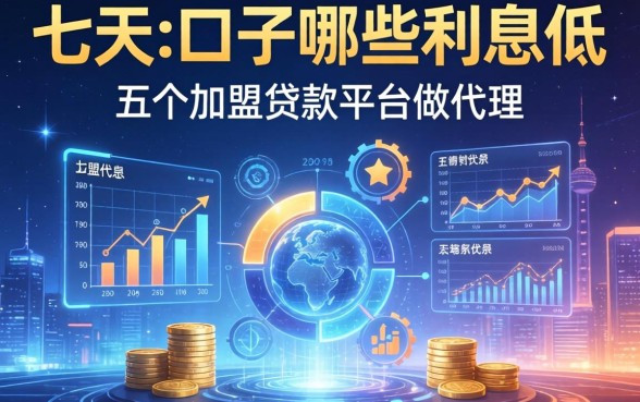 七天的口子哪些利息低，整理五个加盟贷款平台做代理