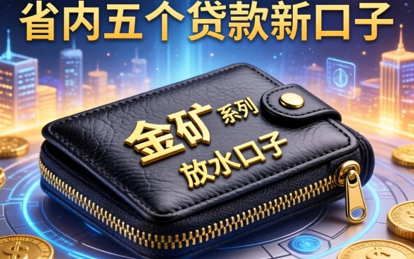 金矿钱包系列放水口子，省内五个贷款新口子