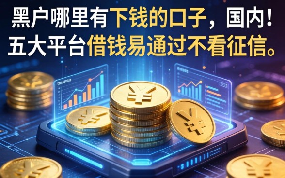 黑户哪里有下钱的口子，国内五大平台借钱易通过不看征信