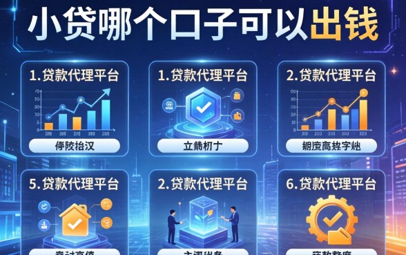 小贷哪个口子可以出钱，整理五个贷款代理平台