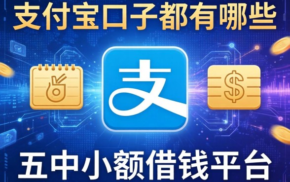 支付宝的口子都有哪些，五大小额借钱平台