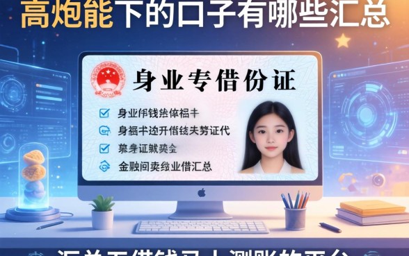 高炮能下的口子有哪些，汇总五个身份证借钱马上到账的平台