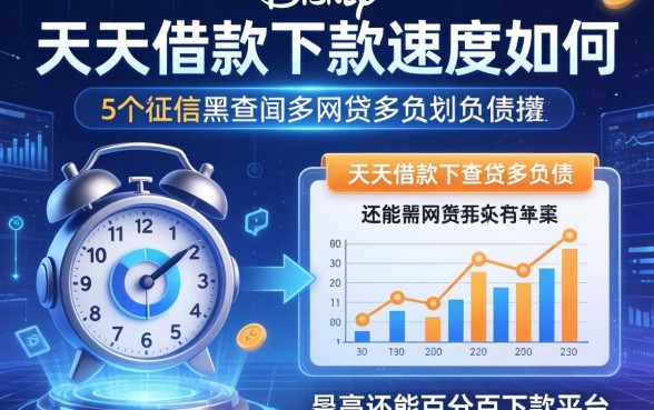 天天借款下款速度如何，例举5个征信黑查询多网贷多负债高还能百分百下款平台