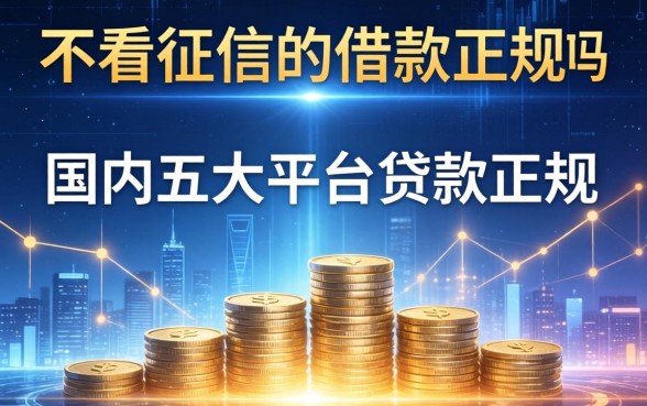 不看征信的借款正规吗，国内五大平台贷款正规