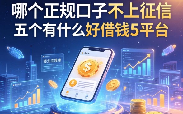 哪个正规口子不上征信，介绍五个有什么好借钱的平台