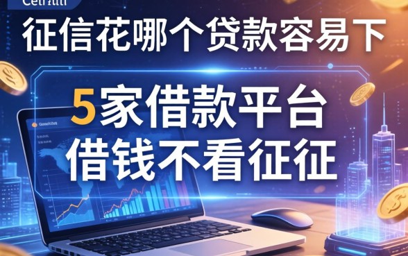 征信花哪个贷款容易下，阐述5家借款平台借钱不看征信