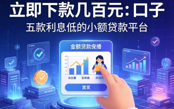 立即下款几百元的口子，探讨五款利息低的小额贷款平台