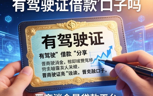有驾驶证借款的口子吗，分享五个晋商消金是贷款平台
