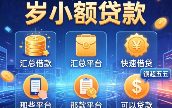 岁小额贷款：快速借贷，汇总五个那些平台可以贷款
