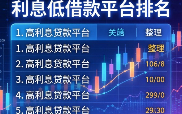 利息低的借款平台排名，整理五个高利息贷款平台