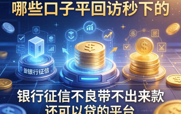 哪些口子不回访秒下的，汇总五个银行征信不良带不出来款还可以贷的平台