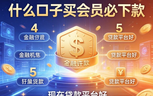 什么口子买会员必下款，例举5个现在贷款平台好