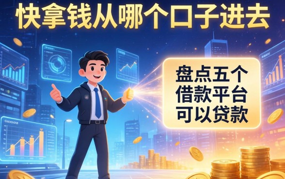 快拿钱从哪个口子进去，盘点五个借款平台可以贷款
