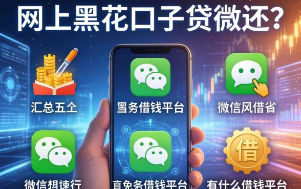 网上黑花口子贷要还吗，汇总五个微信有什么借钱平台