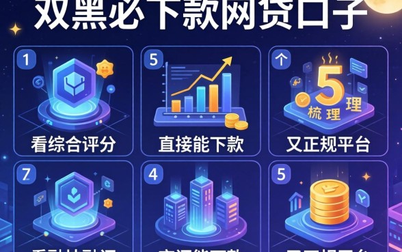 双黑必下款的网贷口子，梳理5个不看综合评分夜间直接能下款又正规的平台