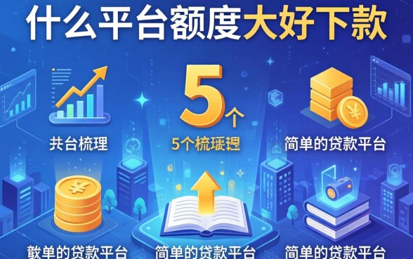 什么平台额度大好下款，梳理5个简单的贷款平台