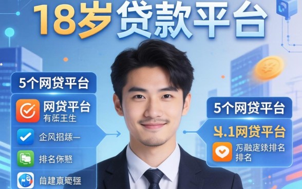 18岁贷款平台有哪些，例举5个网贷平台排名不分先后