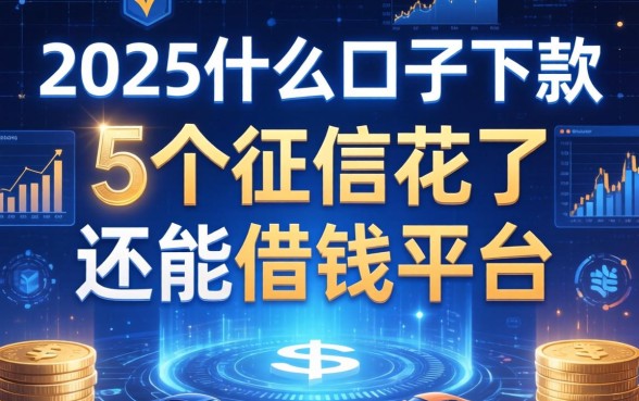 2025什么口子下款，整合5个征信花了还能借钱的平台