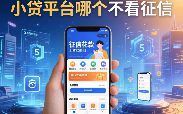 小贷平台哪个不看征信，例举5个征信花手机上贷款软件