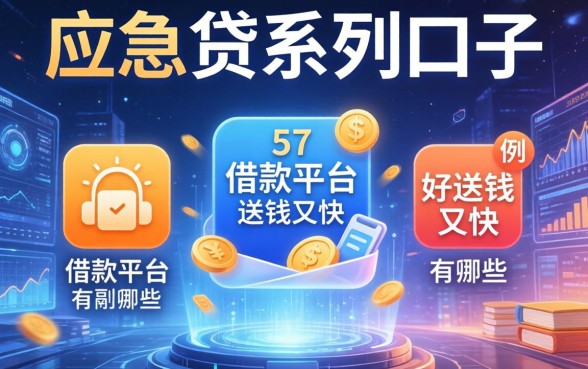 应急贷系列口子有哪些，例举5个借款平台好借钱又快