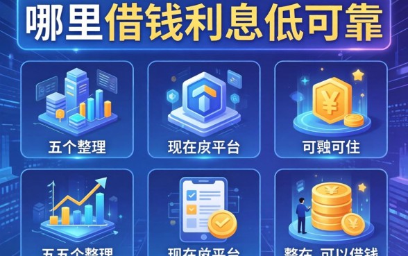 哪里借钱利息低又可靠，整理五个现在平台可以借钱