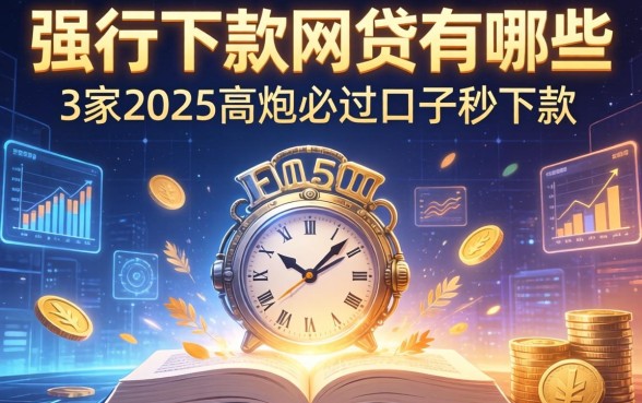 强行下款的网贷有哪些，阐述5家2025高炮必过口子秒下款