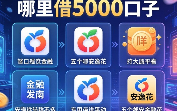 哪里能借5000口子，介绍五个跟安逸花差不多的平台