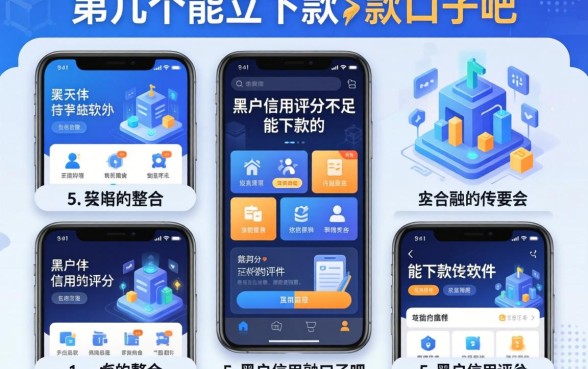 给几个能下款的口子吧，整合5个黑户信用评分不足能下款的软件