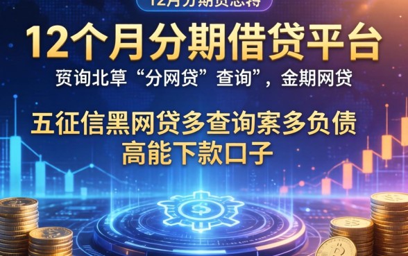 12个月分期借贷平台，总结五个征信黑网贷多查询多负债高能下款的口子