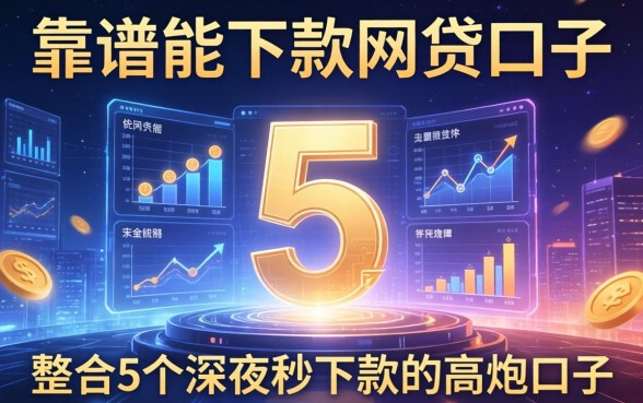靠谱能下款的网贷口子，整合5个深夜秒下款的高炮口子