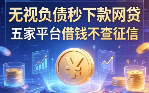 无视负债秒下款的网贷，解答五家平台借钱不查征信