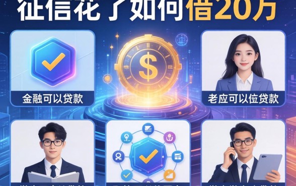 征信花了如何借20万，分析五个学生可以贷款的平台