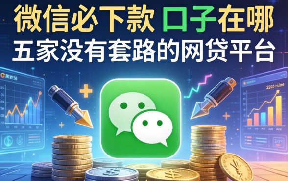 微信必下款的口子在哪，解答五家没有套路的网贷平台
