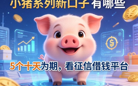 小猪系列新口子有哪些，梳理5个十天为期不看征信借钱平台