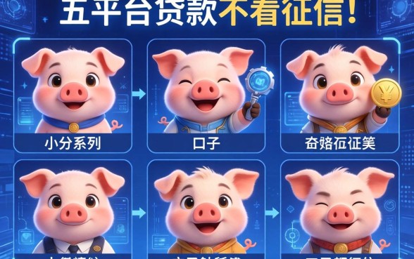 小猪系列口子都有哪些，分析五个平台贷款不看征信