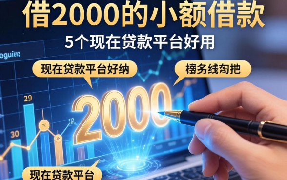 借2000的小额借款，归纳5个现在贷款平台好用