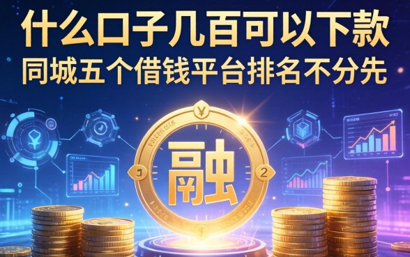 什么口子几百可以下款，同城五个借钱平台排名不分先后