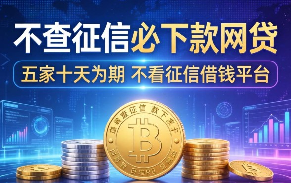 不查征信必下款的网贷，解答五家十天为期不看征信借钱平台