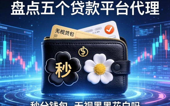 秒分钱包无视黑花白吗，盘点五个贷款平台代理