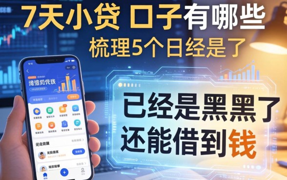 7天小贷的口子有哪些，梳理5个已经是黑户了还能借到钱的软件