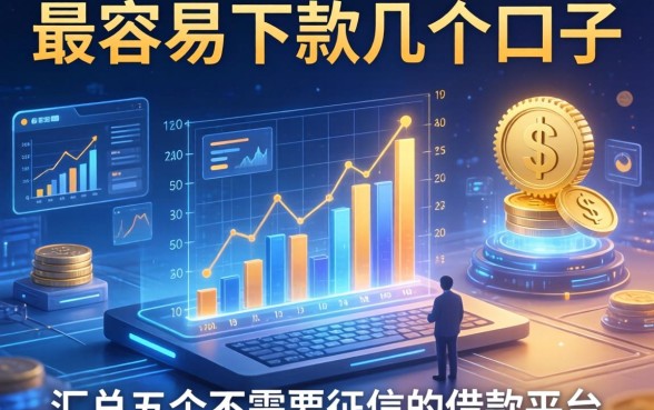 最容易下款的几个口子，汇总五个不需要征信的借款平台