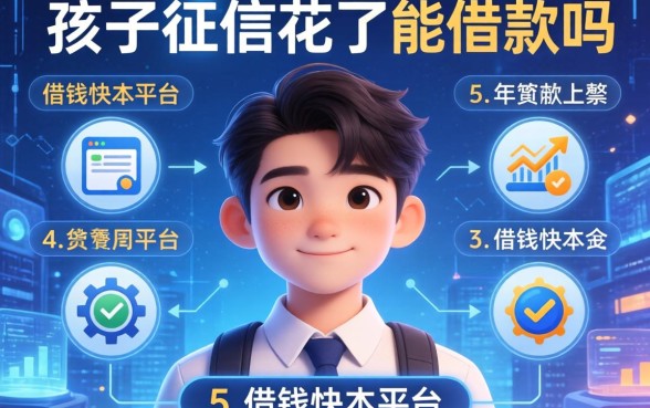 孩子征信花了能借款吗，整合5个借钱快的平台