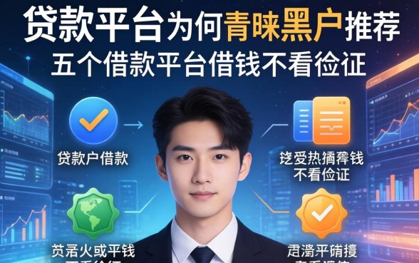贷款平台为何青睐黑户，推荐五个借款平台借钱不看征信