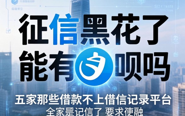 征信黑花了能有花呗吗，解答五家那些借款不上征信记录的平台