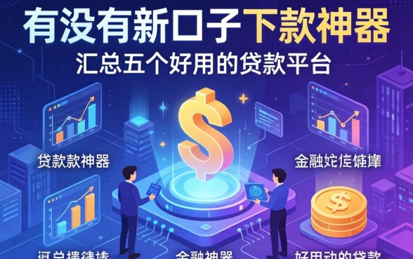 有没有新口子下款神器，汇总五个好用的贷款平台