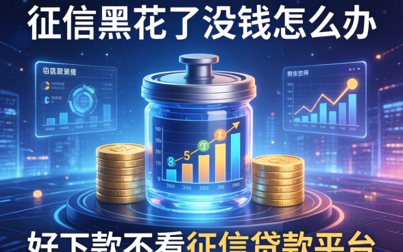 征信黑花了没钱怎么办，整理五个好下款不看征信贷款平台